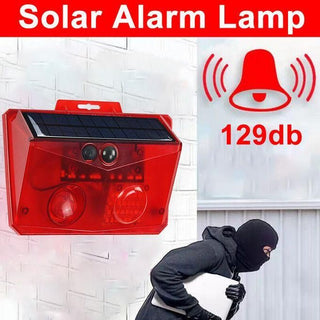 32 LED Wireless Waterproof Solar Security PIR Motion Alarm Lamp Light 129 Decibels