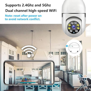 Smart 2.4G/5.0GWireless Light Bulb Camera